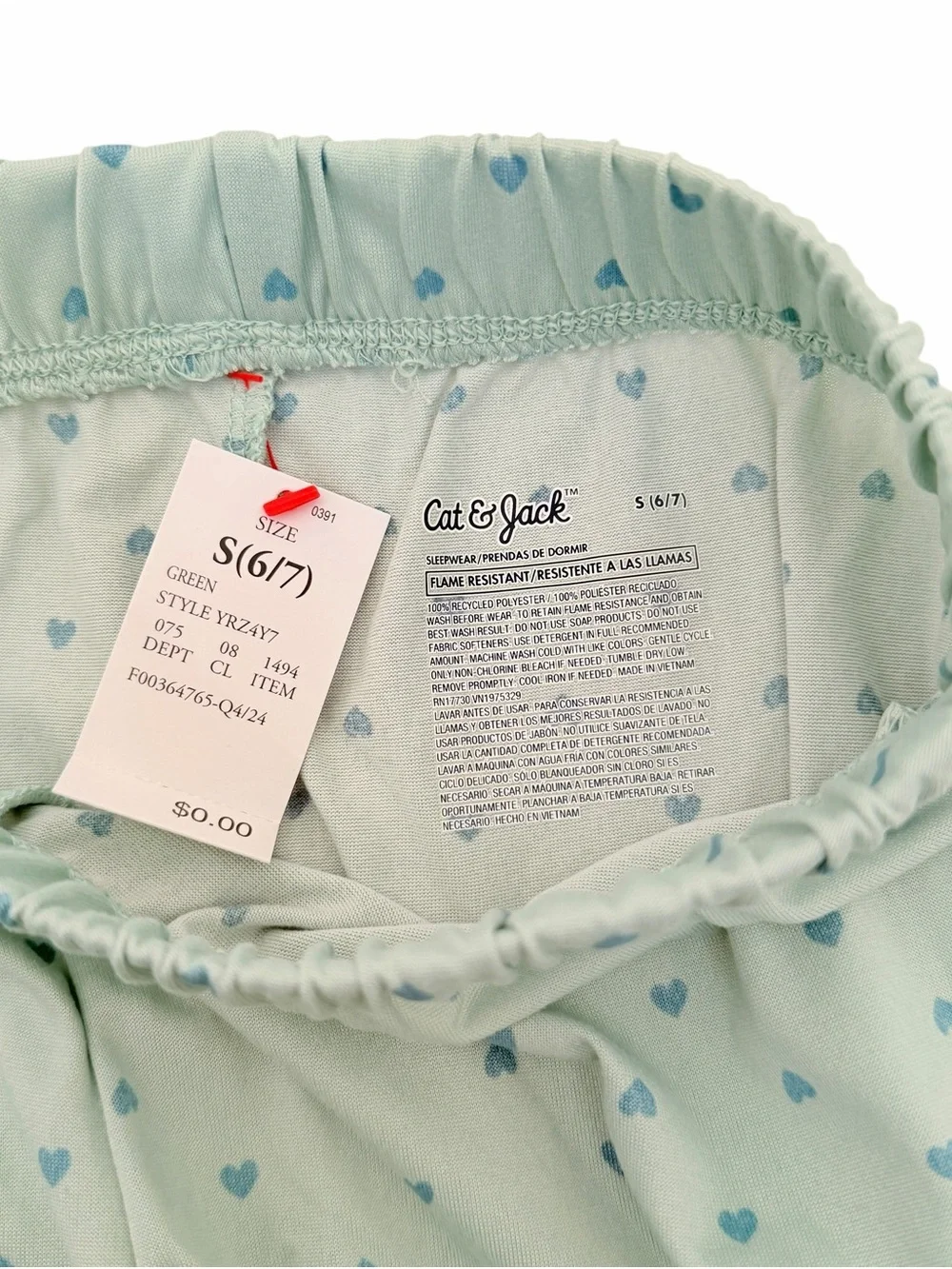 Cat & Jack 3PC Girls Pajama Set Early Risers Club NWT Size 6/7